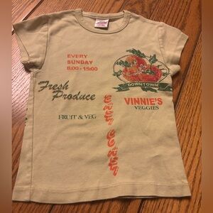 Graphic Tee with Fruit and Veggie Print
